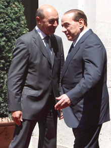 Traian Băsescu és Silvio Berlusconi, négyszemközt